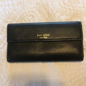 Black Leather Kate Spade Wallet